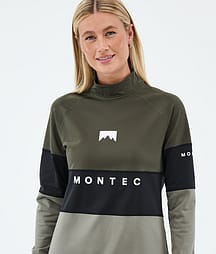 Montec Alpha W Underställströja Dam Olive Green/Black/Greenish