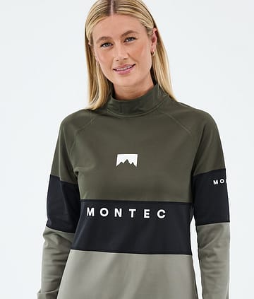 Montec Alpha W Underställströja Olive Green/Black/Greenish