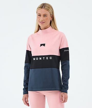 Montec Alpha W Underställströja Soft Pink/Black/Metal Blue