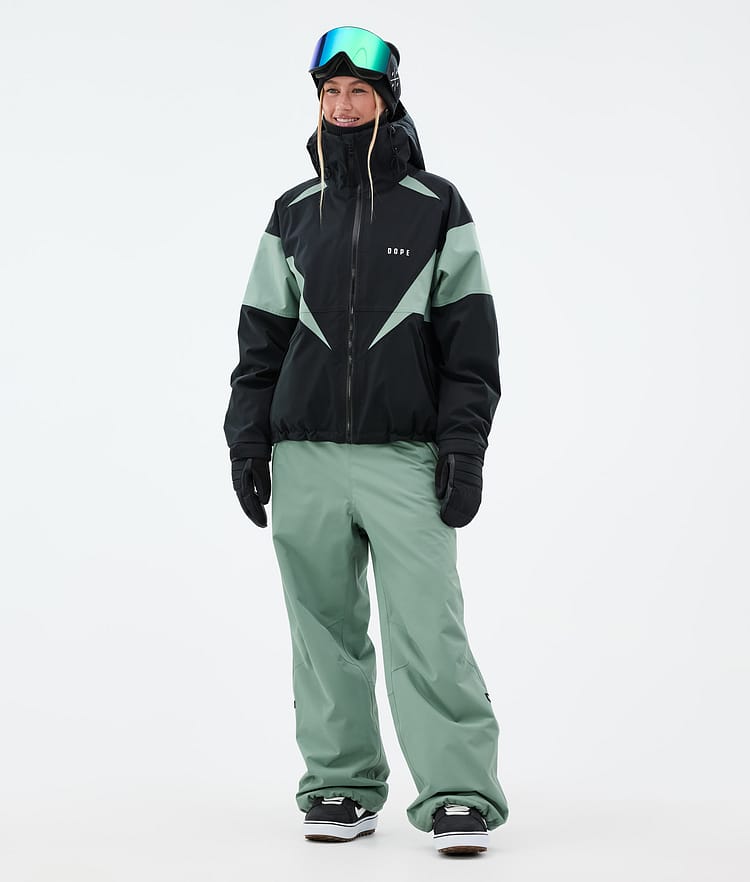 Dope Big W Snowboardbyxa Dam Faded Green, Bild 2 av 5