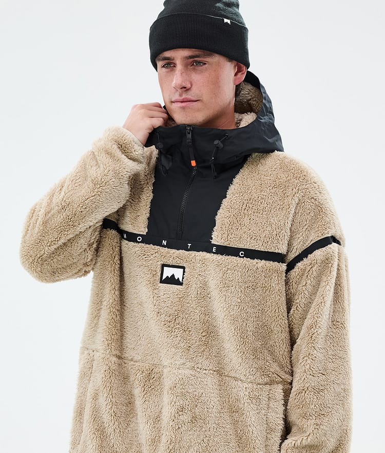 Montec Uniform Fleecehood Herr Sand/Black, Bild 2 av 6