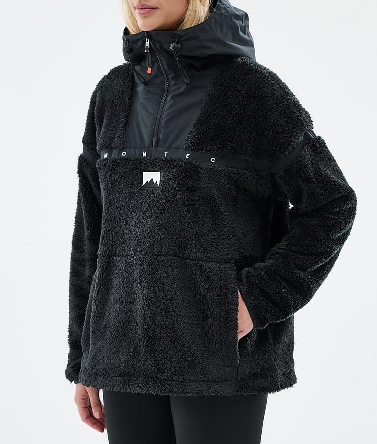 Montec Uniform W Fleecehood Dam Black, Bild 6 av 6
