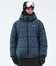 Dope Puffer Full Zip Skidjacka Herr Metal Blue