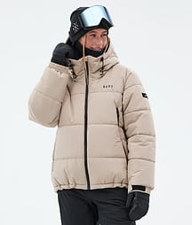 Dope Puffer W 25 Full Zip Snowboardjacka Dam Sand