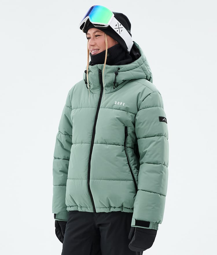 Dope Puffer W Snowboardjacka Dam Faded Green, Bild 1 av 9