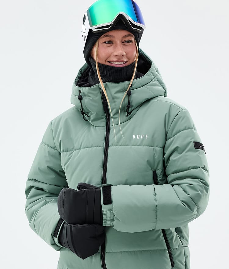 Dope Puffer W Snowboardjacka Dam Faded Green, Bild 2 av 9