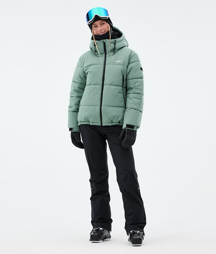 Dope Puffer W Skidjacka Dam Faded Green, Bild 3 av 9