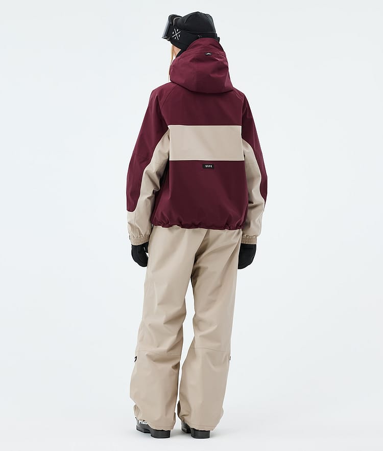 Dope Spartan W Skidjacka Dam Stripe Burgundy/Sand, Image 3 of 8