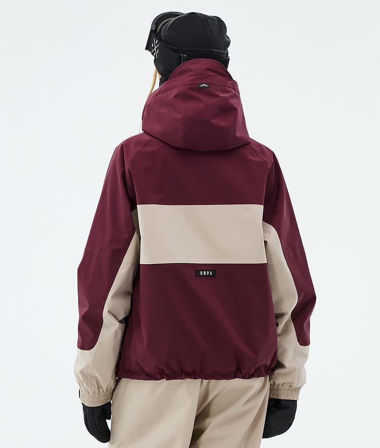 Dope Spartan W Skidjacka Dam Stripe Burgundy/Sand, Image 6 of 8