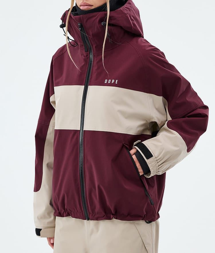 Dope Spartan W Skidjacka Dam Stripe Burgundy/Sand, Image 7 of 8