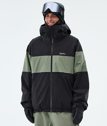 Dope Spartan Snowboardjacka Stripe Black/Moss Green
