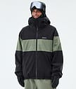 Dope Spartan Snowboardjacka Herr Stripe Black/Moss Green