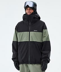Dope Spartan Skidjacka Herr Stripe Black/Moss Green