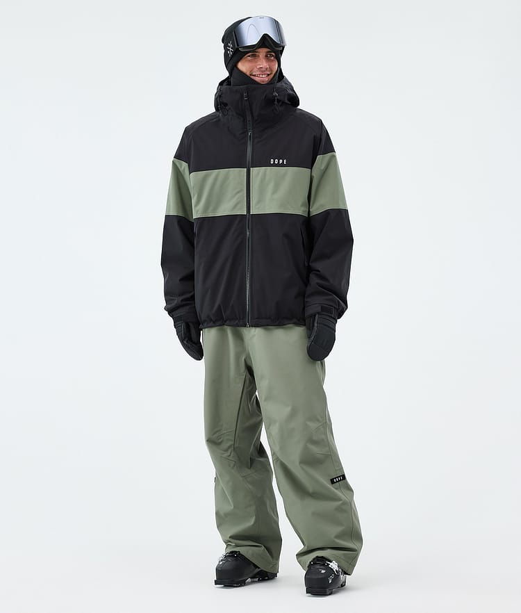 Dope Spartan Skidjacka Herr Stripe Black/Moss Green, Image 2 of 8