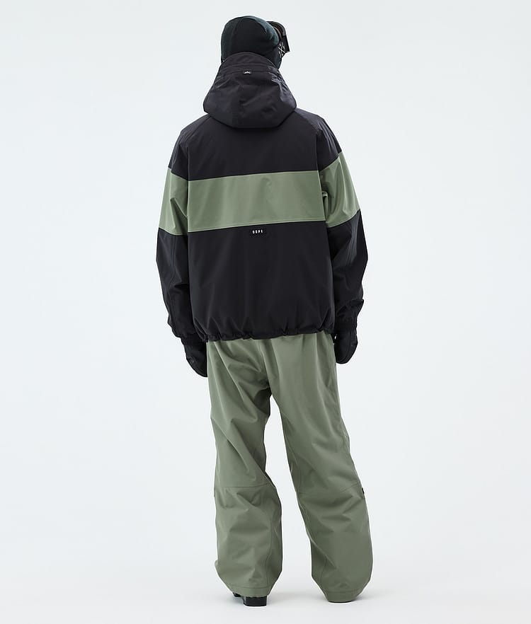Dope Spartan Skidjacka Herr Stripe Black/Moss Green, Image 3 of 8