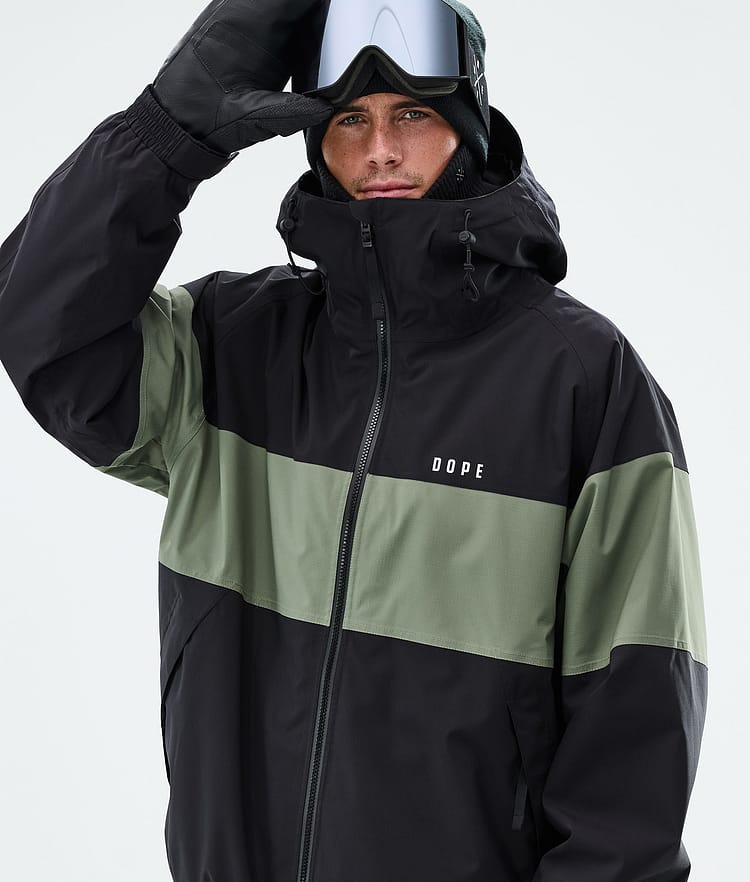 Dope Spartan Skidjacka Herr Stripe Black/Moss Green, Image 4 of 8