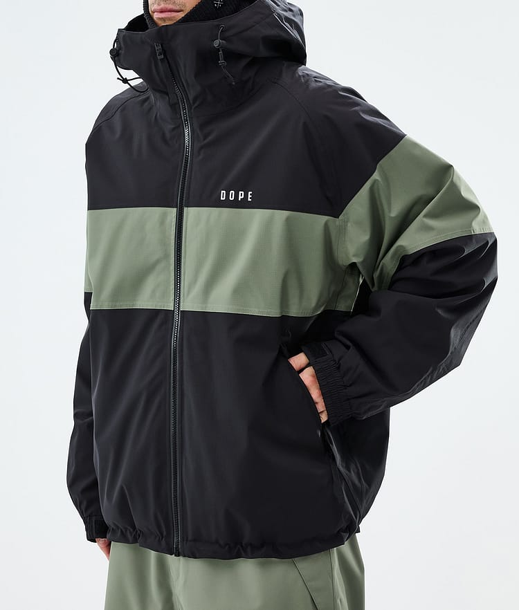 Dope Spartan Skidjacka Herr Stripe Black/Moss Green, Image 7 of 8