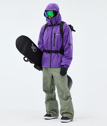 Dope Apex Snowboardoutfit Vivid Purple/Moss Green