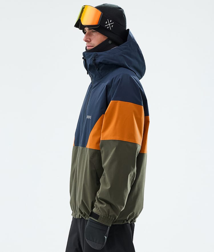 Dope Spartan Skidjacka Herr Sport Dark Blue/Burned Orange/Olive Green, Image 5 of 8