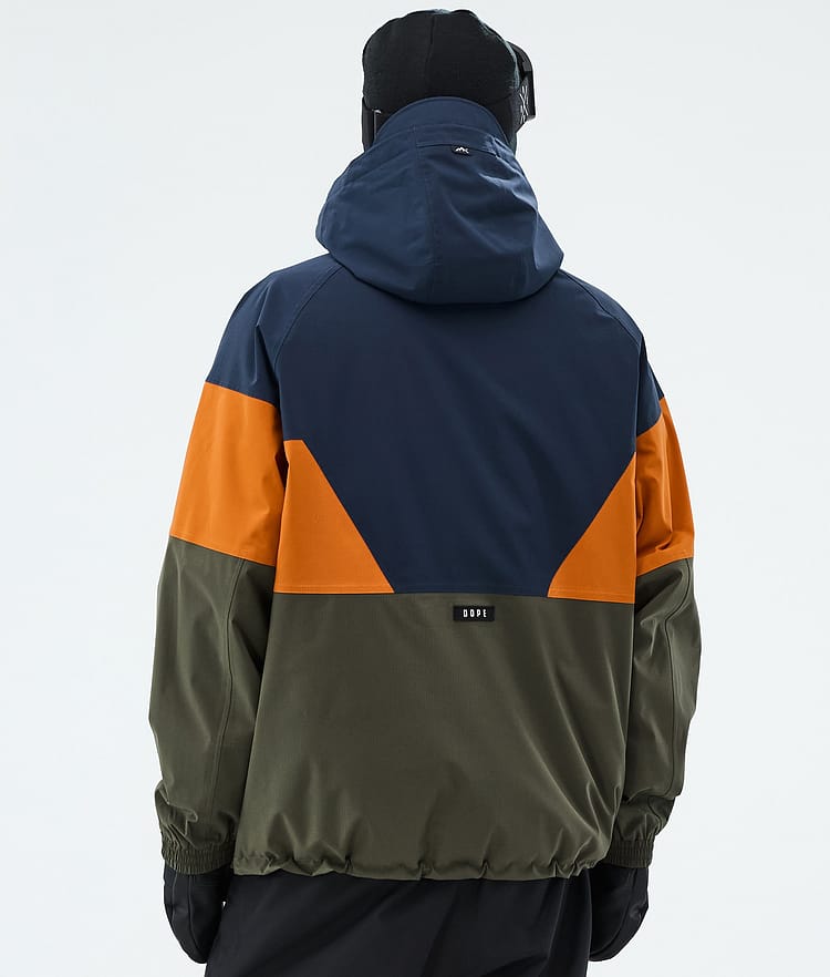 Dope Spartan Skidjacka Herr Sport Dark Blue/Burned Orange/Olive Green, Image 6 of 8