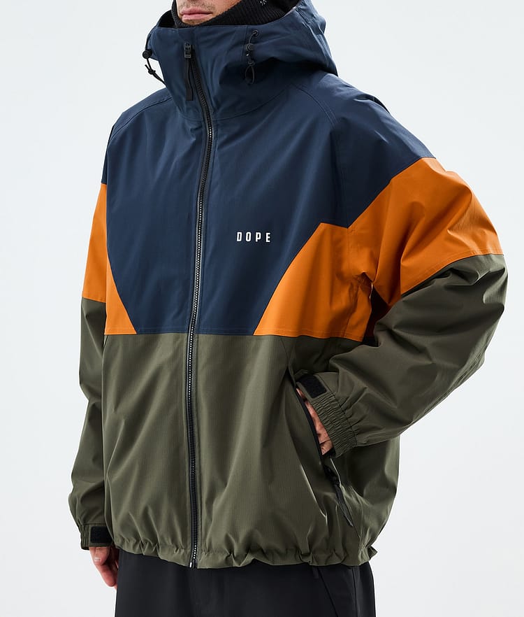 Dope Spartan Skidjacka Herr Sport Dark Blue/Burned Orange/Olive Green, Image 7 of 8