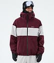 Dope Spartan Snowboardjacka Herr Stripe Burgundy/Light Grey