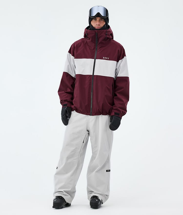 Dope Spartan Skidjacka Herr Stripe Burgundy/Light Grey, Image 2 of 8