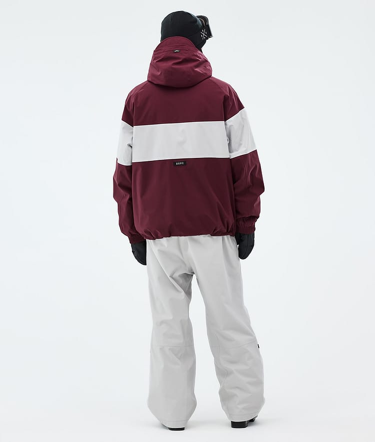 Dope Spartan Skidjacka Herr Stripe Burgundy/Light Grey, Image 3 of 8