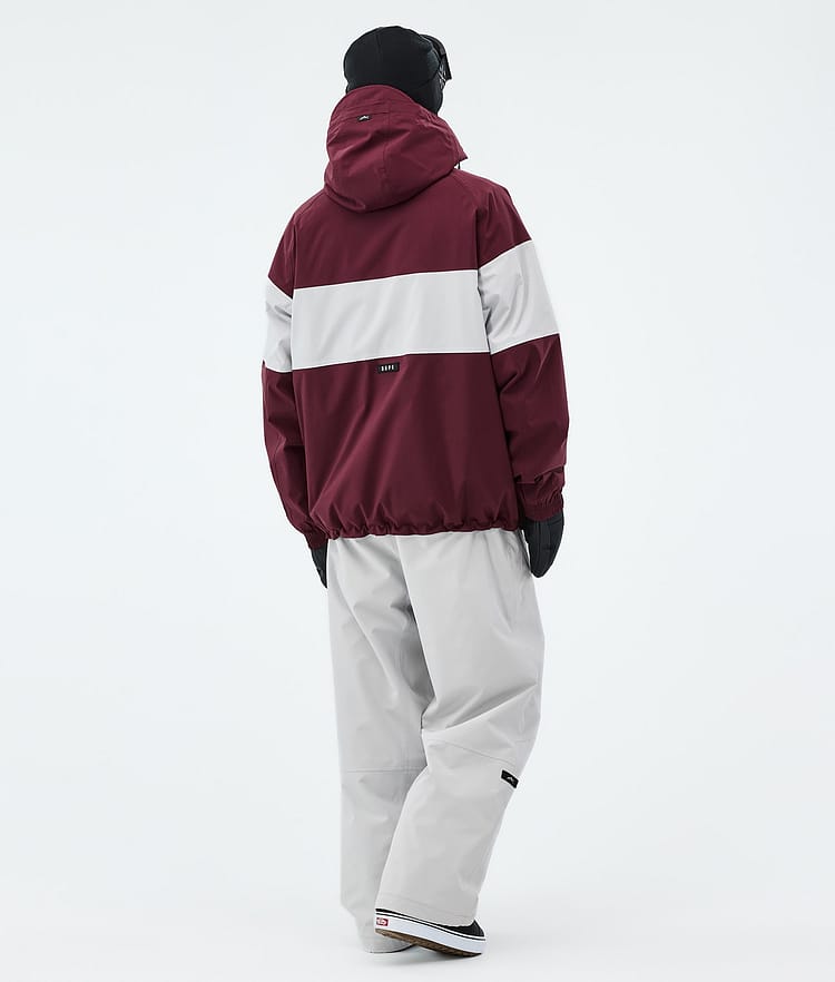 Dope Spartan Snowboardjacka Herr Stripe Burgundy/Light Grey, Bild 3 av 8