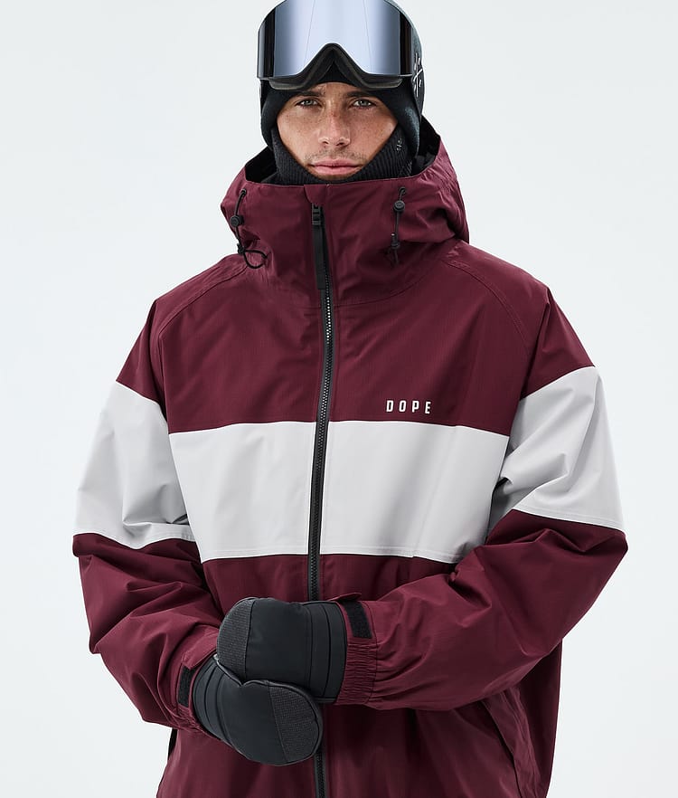 Dope Spartan Skidjacka Herr Stripe Burgundy/Light Grey, Image 4 of 8