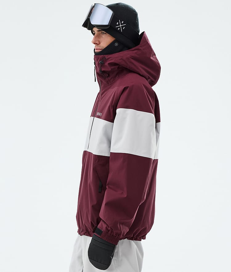 Dope Spartan Skidjacka Herr Stripe Burgundy/Light Grey, Image 5 of 8