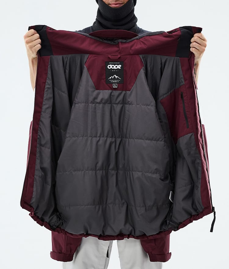 Dope Spartan Skidjacka Herr Stripe Burgundy/Light Grey, Image 8 of 8