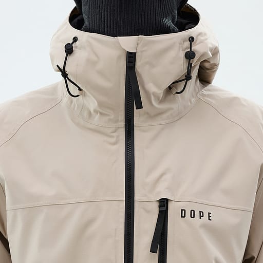 Dragkedja framtill med inre flik