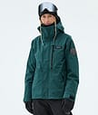Dope Blizzard W Full Zip Snowboardjacka Dam Bottle Green