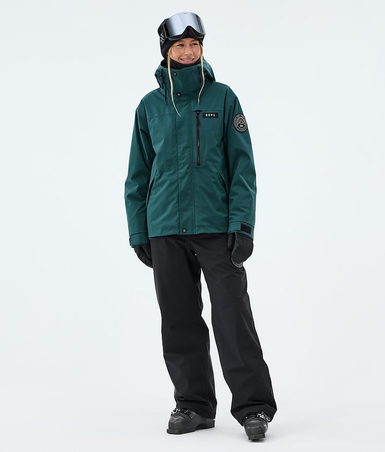 Dope Blizzard W Full Zip Skidjacka Dam Bottle Green, Image 2 of 9