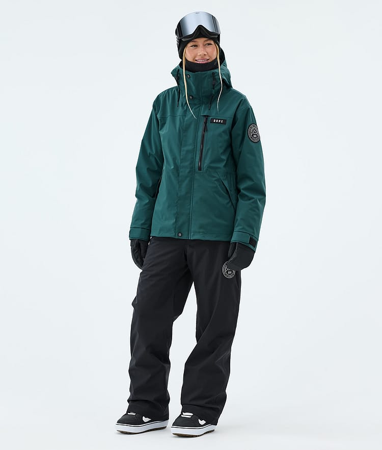 Dope Blizzard W Full Zip Snowboardjacka Dam Bottle Green, Bild 2 av 9