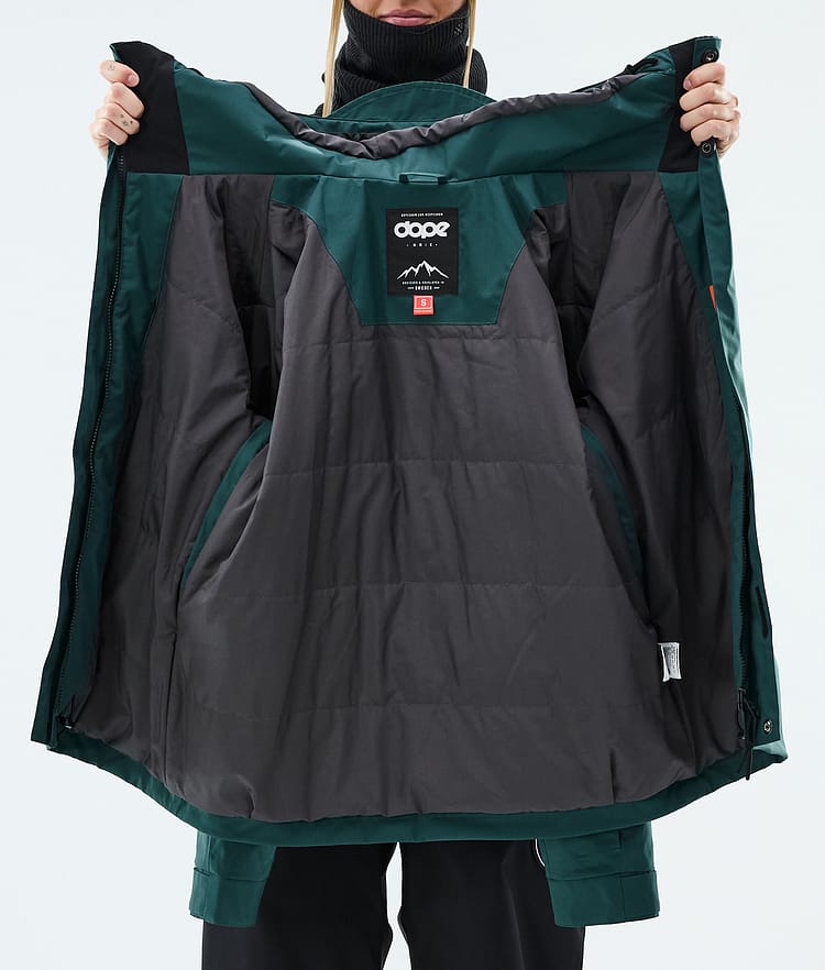 Dope Blizzard W Full Zip Skidjacka Dam Bottle Green, Image 9 of 9