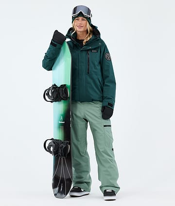 Dope Blizzard W Full Zip Snowboardoutfit Bottle Green/Faded Green