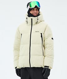 Dope Puffer Full Zip Skidjacka Herr Dirty White