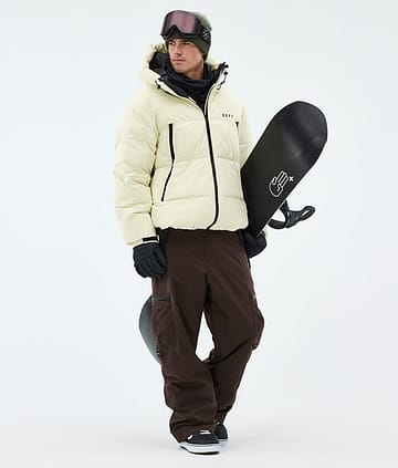 Dope Puffer Snowboardoutfit Dirty White/Dark Brown