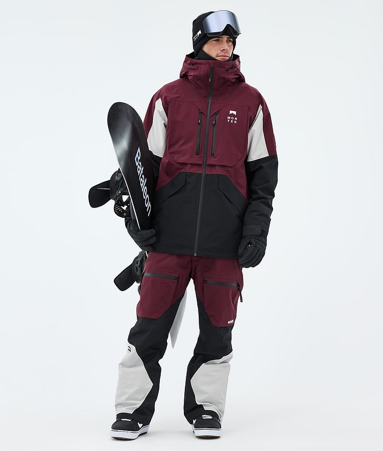 Montec Arch Snowboardjacka Herr Burgundy/Light Grey/Black, Image 2 of 9