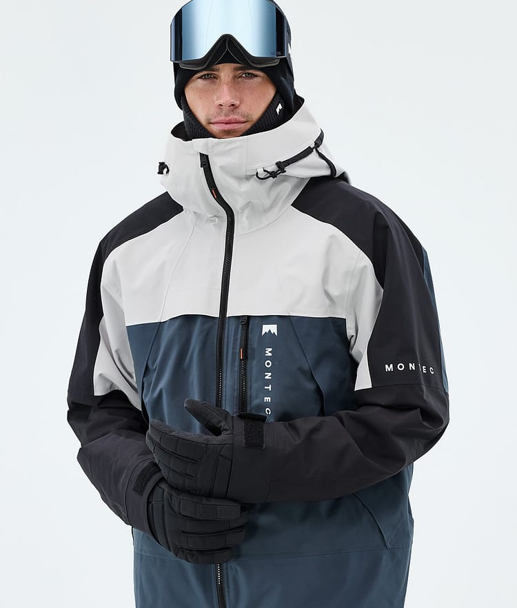 Montec Oracle Snowboardjacka Herr Light Grey/Black/Metal Blue, Image 4 of 9