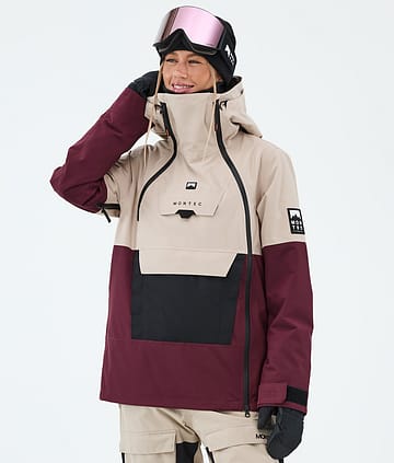 Montec Doom W Snowboardjacka Sand/Black/Burgundy