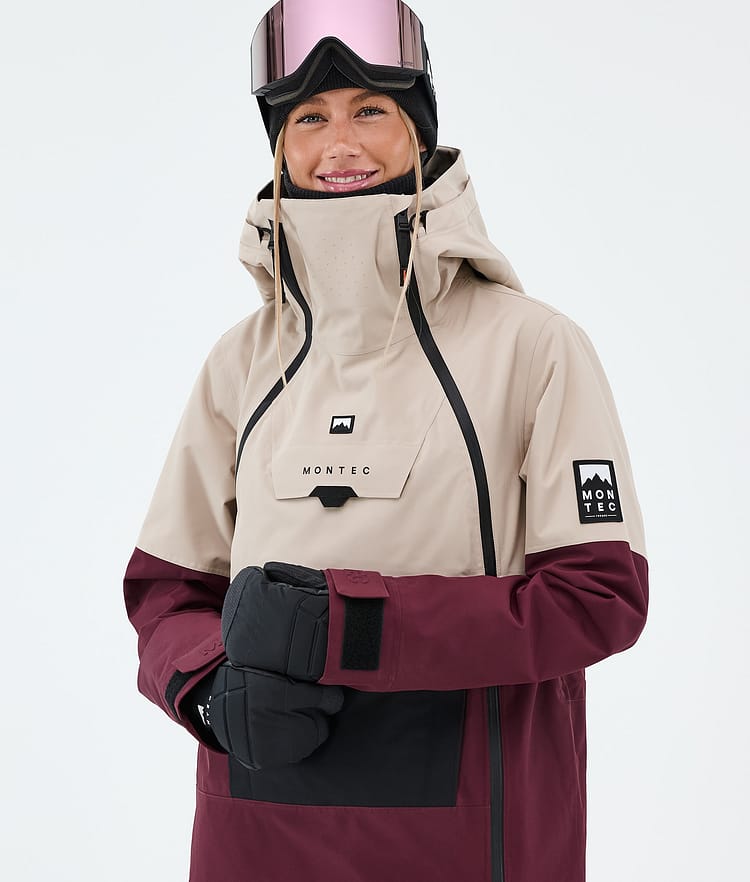Montec Doom W Snowboardjacka Dam Sand/Black/Burgundy, Bild 4 av 10