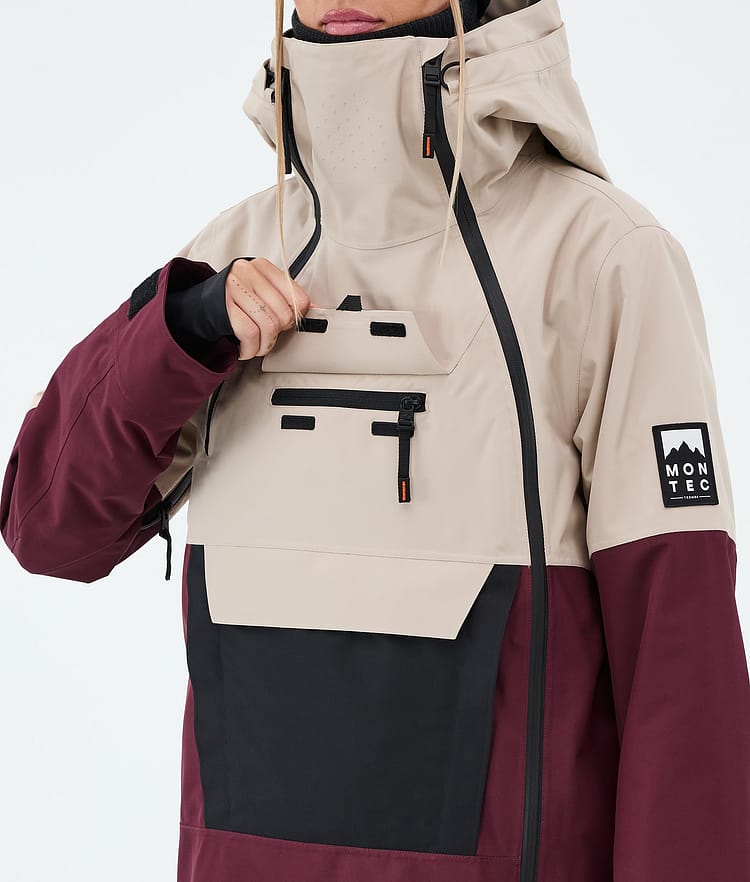 Montec Doom W Snowboardjacka Dam Sand/Black/Burgundy, Bild 9 av 10
