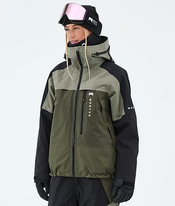 Montec Oracle W Snowboardjacka Greenish/Black/Olive Green