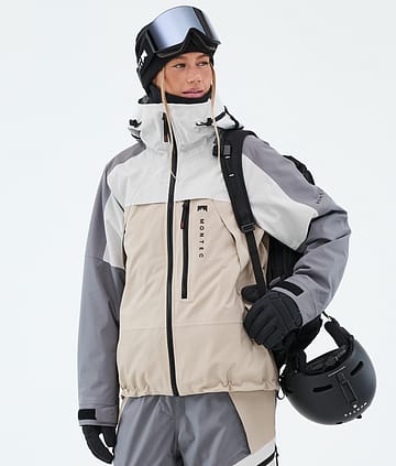 Montec Oracle W Snowboardjacka Light Grey/Light Pearl/Sand