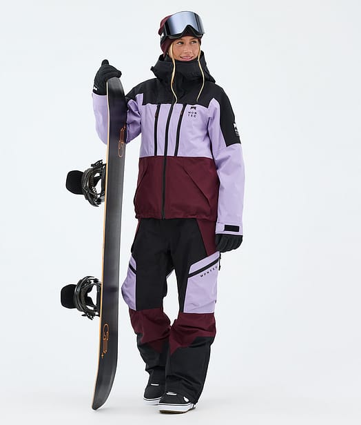 Montec Sentinel W Snowboardoutfit Black/Faded Violet/Burgundy