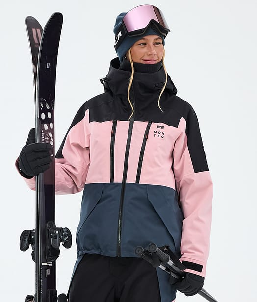 Montec Sentinel W Skidjacka Kvinna Black/Soft Pink/Metal Blue