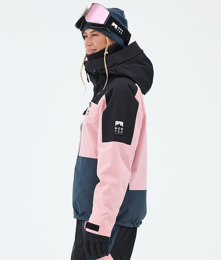 Montec Sentinel W Snowboardjacka Dam Black/Soft Pink/Metal Blue, Image 5 of 9